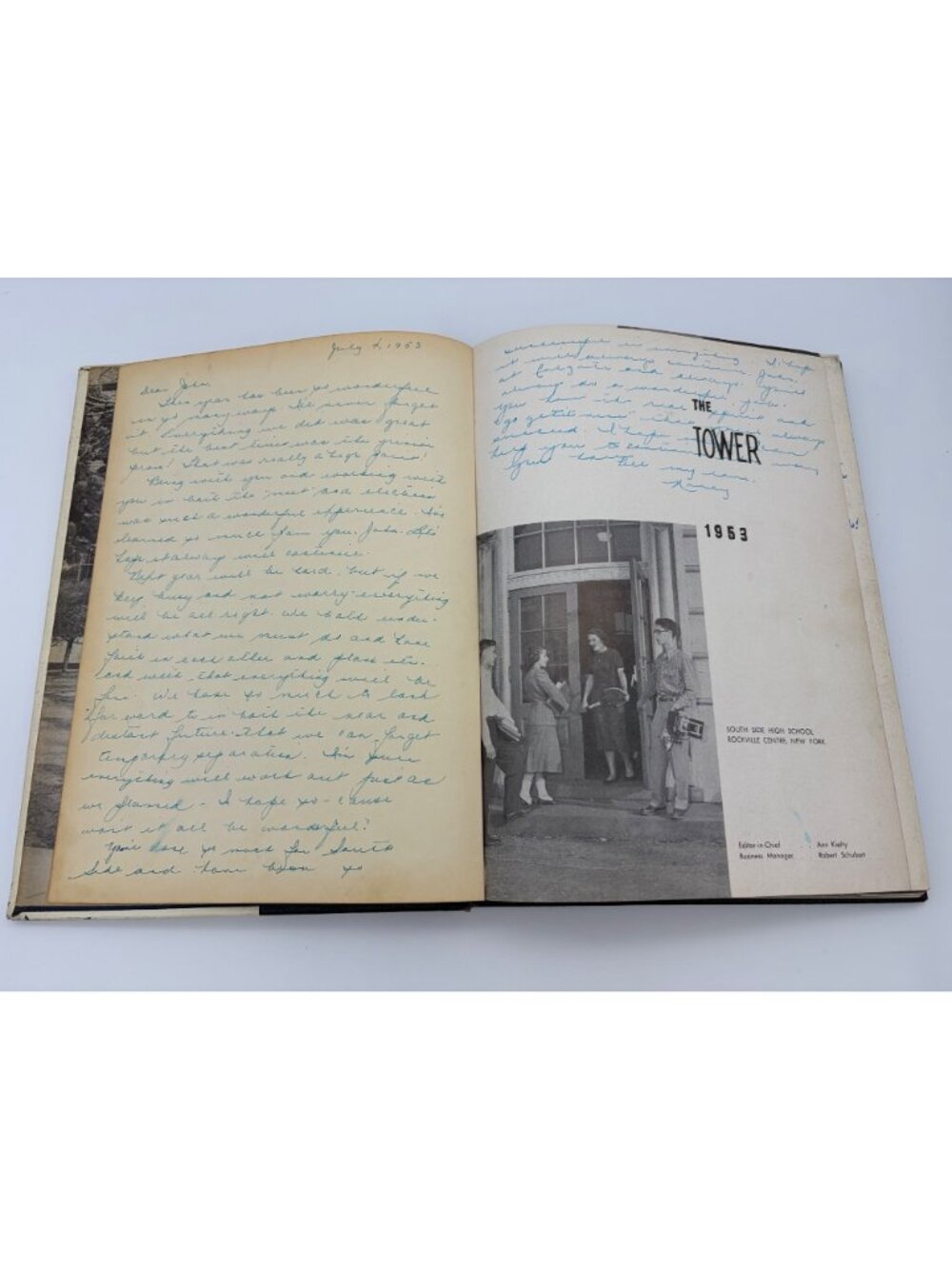 1953 The Tower South Side High School Yearbook John Stewart Watergate History NY - Picture 3 of 11